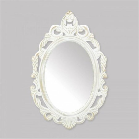 H2H Antiqued Wall Mirror, White H22662140